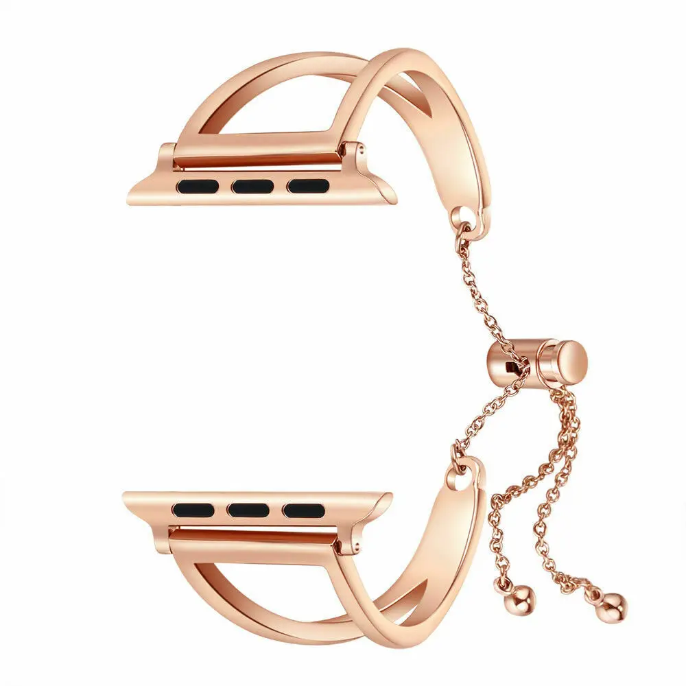 Rose Gold 38 мм/42 мм браслет из нержавеющей стали для женщин ремешок для Apple Watch 3 2 1 - Цвет: Rose Gold