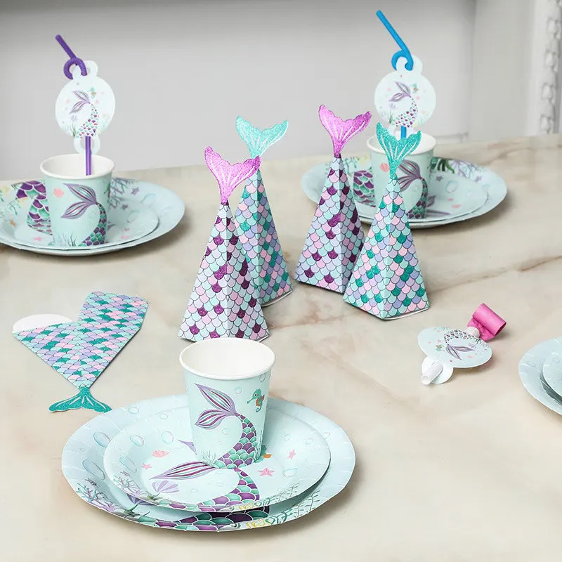 Candy Birthday Sea Dessert Decorations Girls Wedding Sweet Under DIY Mermaid Little Paper Boxes Bags Hanging Gifts Kids