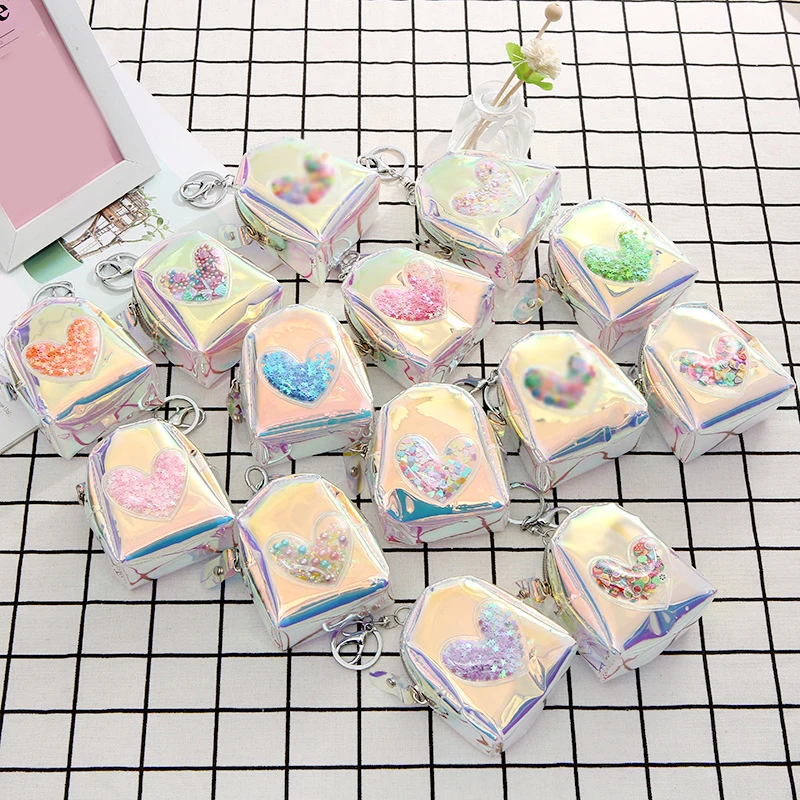 

Flash Cute Star Laser Small Bag PVC Coin Purses Backpack Fashion Key Wallet