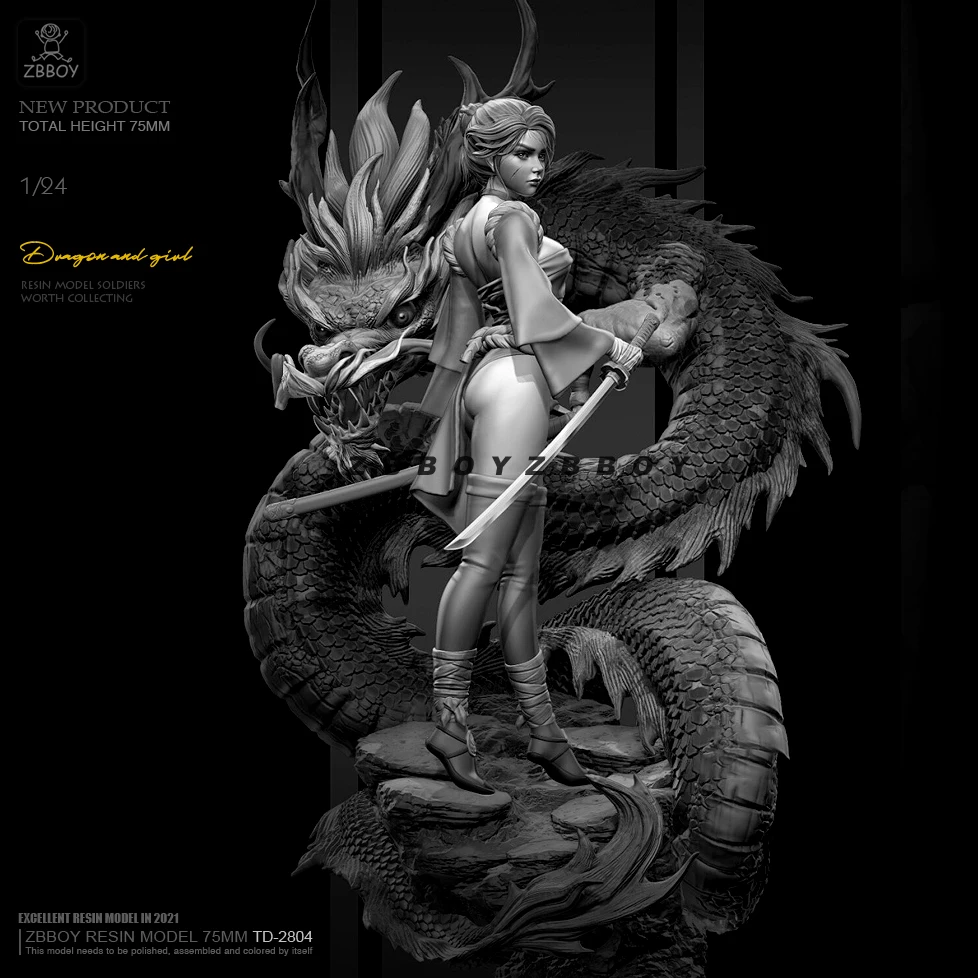 75 мм 1/24 модельная фигурка из смолы наборы DIY самодельный TD-2804 | Игрушки и хобби