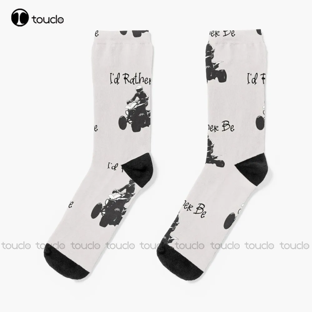 

I'D Rather Be Riding Quad Bikes - Quad Biker Socks Women'S Socks Personalized Custom Unisex Adult Teen Youth Socks Funny Sock