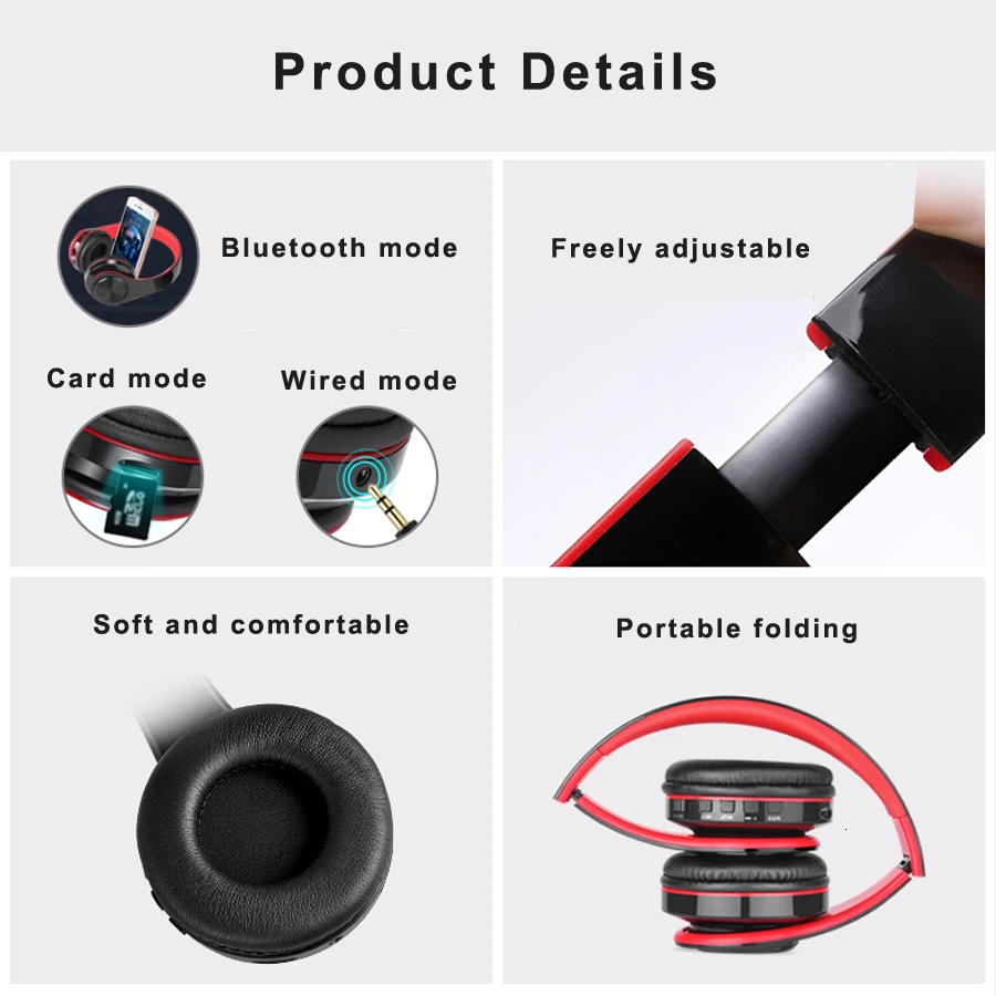 Bluetooth Hoofdtelefoon Draadloze Koptelefoon игровая гарнитура Super Bass met Microfoon TF карта helmen для телефона ПК
