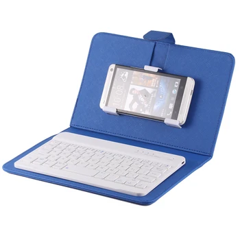 

Wireless Keyboard Case PU Leather Phone Clip Case Full Protection Foldable KeyPad Holder for Wireless Keyborad Protective