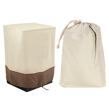 

Patio Furniture Cover Outdoor Yard Garden Fire Column Cover Waterproof Oxford Cloth Sun Protection Cover Foldable Drawstring