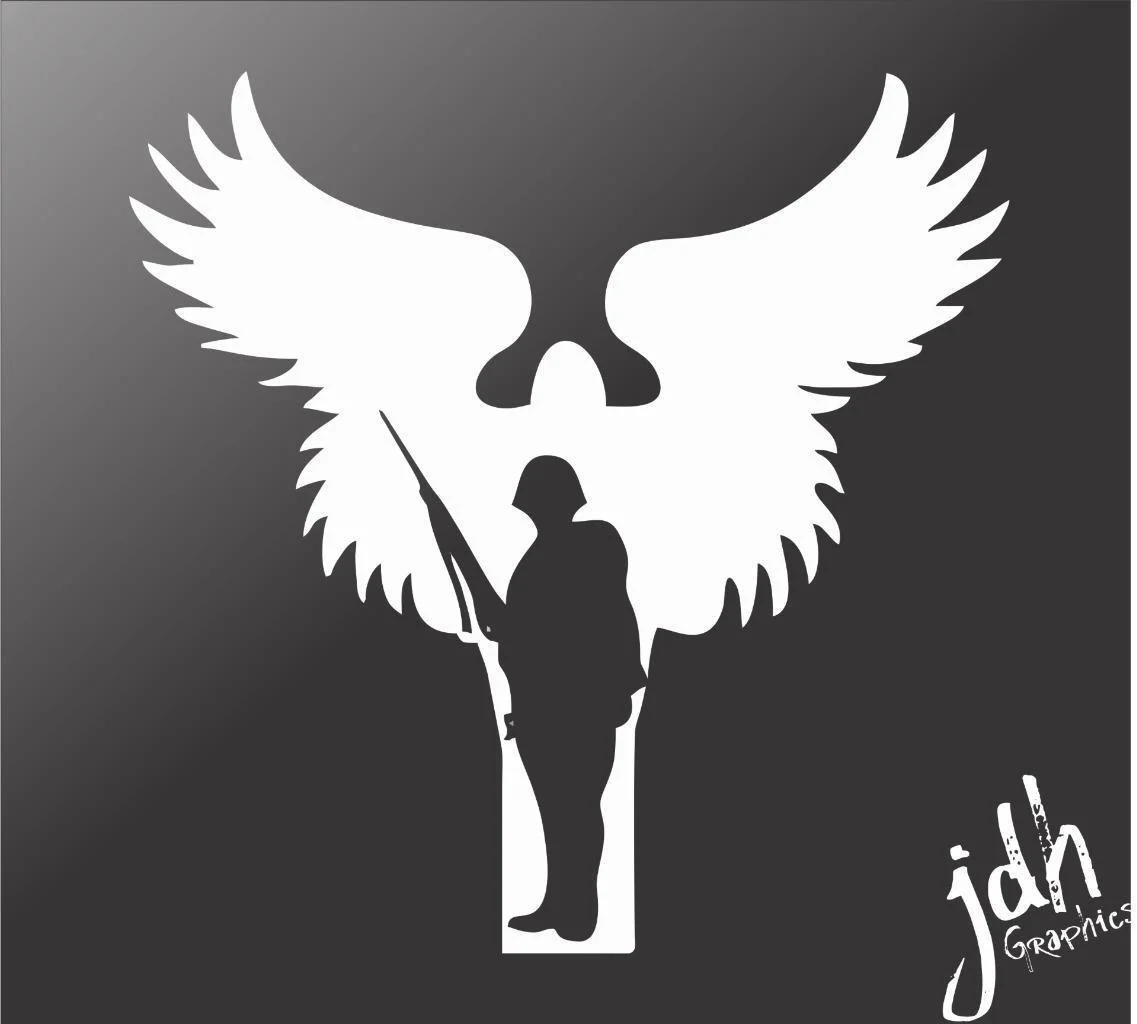 Angel Wings Soldier виниловая наклейка на окно наклейка POW My Millitary Rip Memorial Army