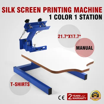 

1 Color 1 Station Silk Screen Printing Machine Press T-Shirt Printer
