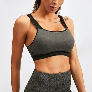 

4 Colors High Stretch Breathable Sports Bra Top Fitness Women Removable Padded Sport Bra for Running Gym Seamless Bra Z0429