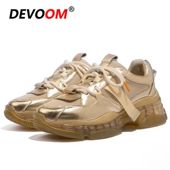 

Running Shoes for Women Breathable Leather Sport Shoes Woman Golden Basket Chaussures Femme Sneakers Women 2019 Gym Shoes Women