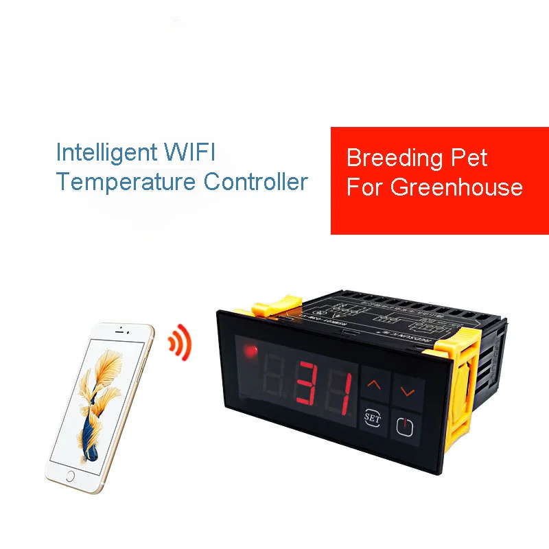 Wifi Intelligent Temperature Controller Table Temperature Controller Greenhouse Breeding Special Temperature and Humidity Meter