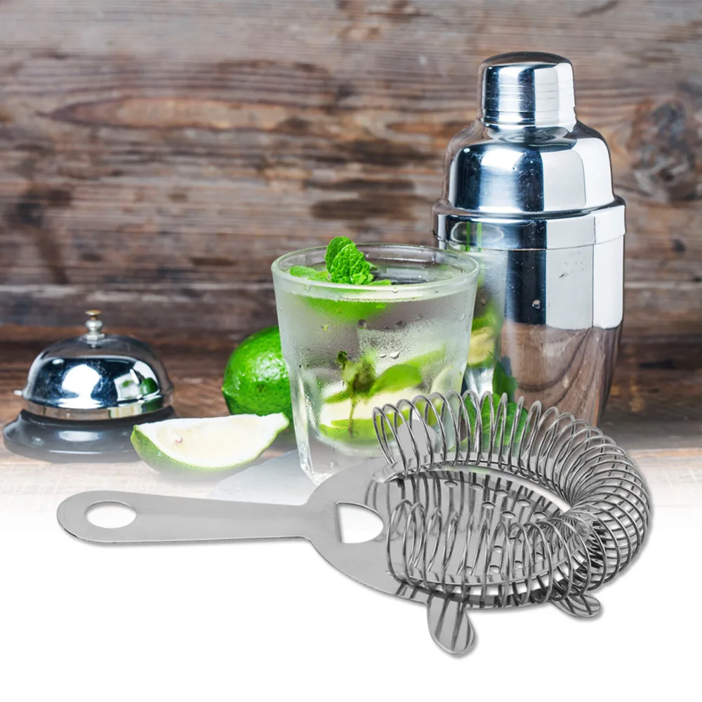 New Bartender Cocktail Shaker Bar Wire Mixed Drink Ice Strainer Stainless Steel Colander Filter Cocktail Bar Accessories Tools