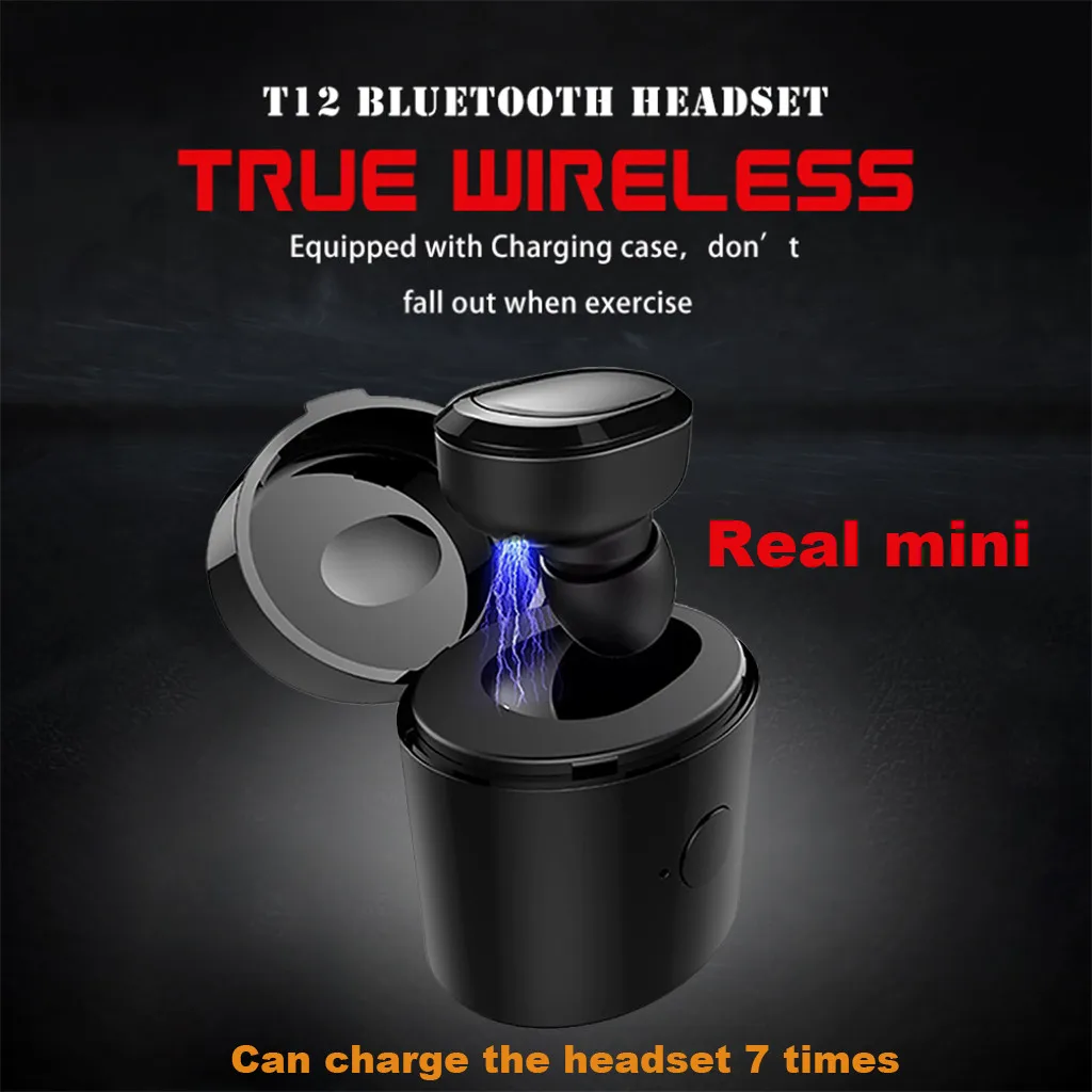 Мини-Наушники Bluetooth 5 0 спортивная водонепроницаемая Ipx7 гарнитура Беспроводные