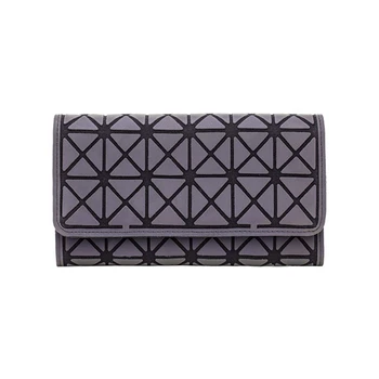 

HGCBB Unique Purses for Women Leather Wallet 2020 Light Multicolor Luxury Woman Wallet Fashion Women Bag Clutch Lattice Geometry