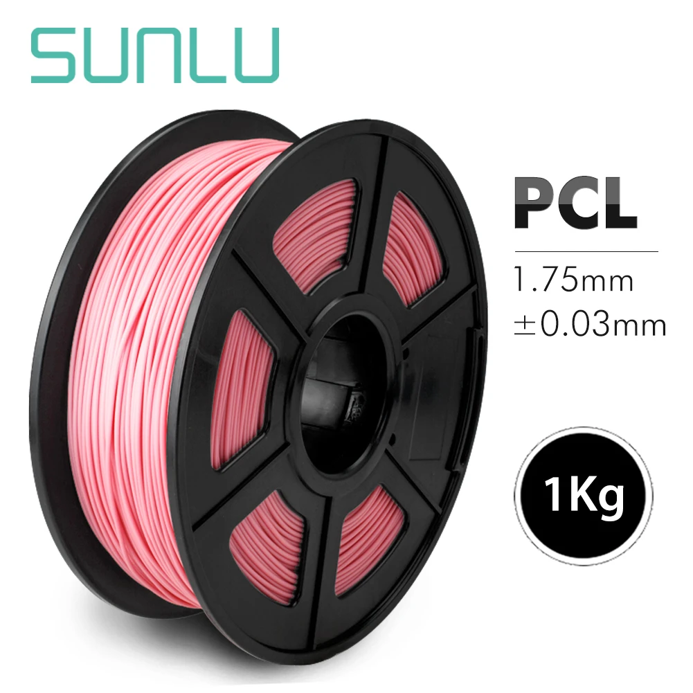 

3D Printer Filament PCL 1.75mm 1KG With Spool Low Tempertaure 3D PCL Filament For Children Explore Creation Consumable Material