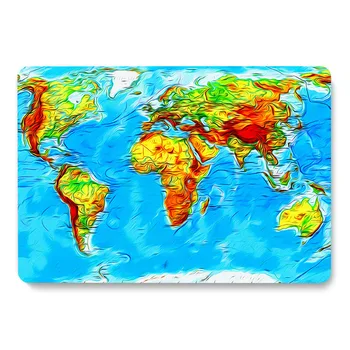 

Abstract World Map Pattern Laptop Case For MacBook Retina Air 11.6 12 13.3 New Pro 15.4 16 inch Cover shell