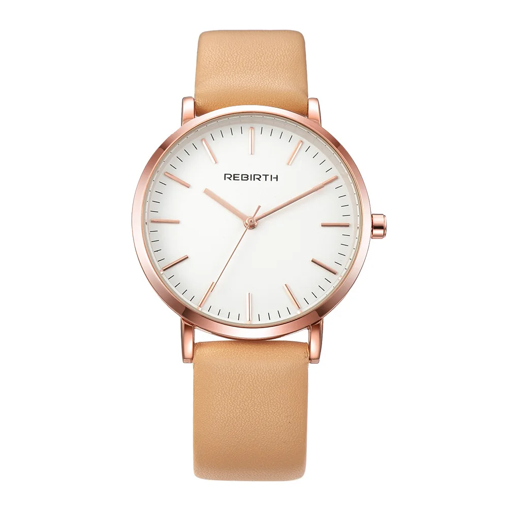 

Rebirth Li bo fu V6-Re057a Quartz Waterproof Leather Strap Watch Man's And WOMAN'S Watch