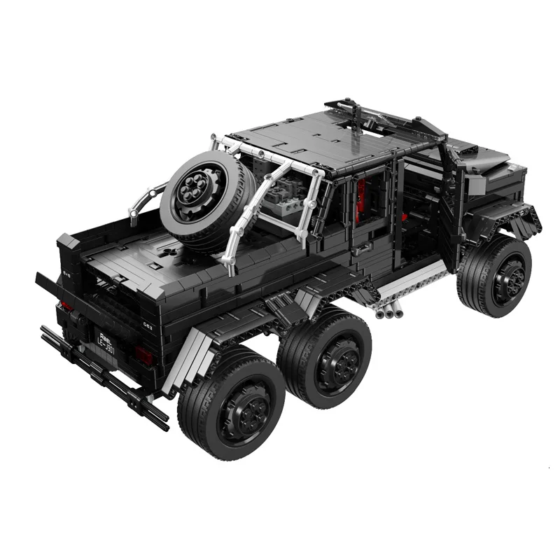 Tanie LE J901 3300 sztuk Technic serii RC samochodów MOC 2425 G63AMG 6X6 LAND CRUISER zestaw modelu budynku bloki cegieł samochodzik zabawka dla dzieci