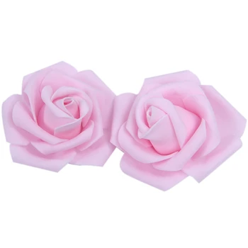 

High Quality 100pcs / bag 6cm Foam Rose Heads Artificial Flower Heads Wedding Decoration(pink)