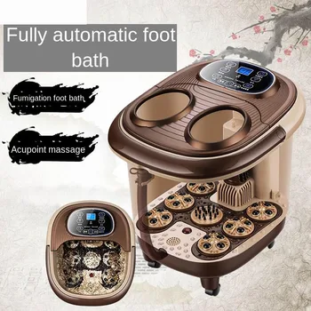 

Fumigation Foot Massager Automatic Feet Cleansing Foot Bath Heating Footbath Massage Foam Barrel Small Dip Basin Home Thermostat