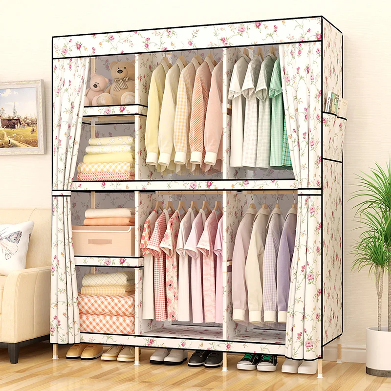 Armoire En Tissu Simple Armoire En Tissu Simple Economique En Bois Massif Oxford Tissu Combinaison Unique Armoire En Tissu Aliexpress