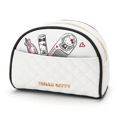 White HELLO KITTY новая милая портативная женская сумка модная повседневная мультяшная косметичка маленький клатч PU Сумка HK-TT050 - Цвет: White
