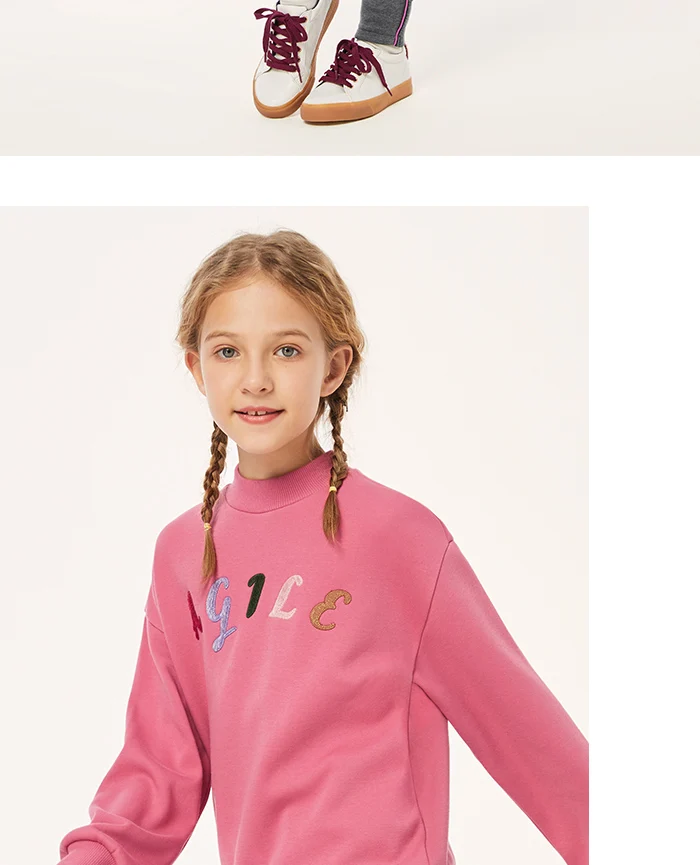 Balabala/детская одежда; модный свитер для девочек; Новинка года; сезон осень-зима; детские толстовки с капюшоном; теплые бархатные толстовки