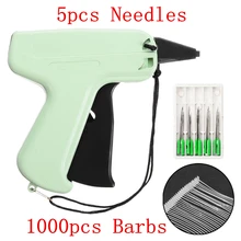 Etiquetas de preço de roupa, 1000 barbs + 5 agulhas roupas etiquetas arma marcação diy vestuário marcação armas de costura artesanato ferramentas