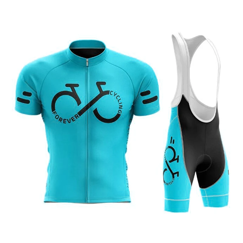 Unisex 2021 Cycling Jersey Sets Clothing Bikewear Summer Breathable Bicycle Team Racing Uniform Bib Shorts MTB Suit 9D Gel Pad