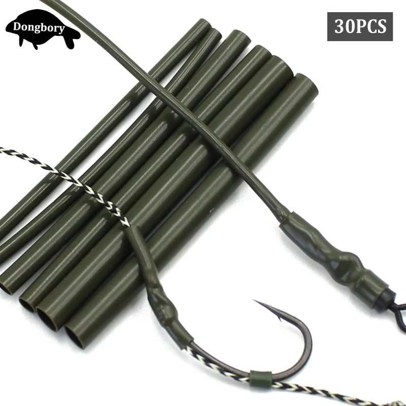 

30PCS Carp Fishing Accessories Silicone Rig Tube Heat Shrink Tubes Tubing Heating Shrink Tubing for Carp Chod Rig Fishing Tackle
