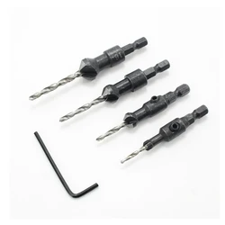 EcotsonDeco – ensemble de 5 mèches à fraise 82 °, outils électriques, accessoires, Kit d'outils pour le travail du bois avec perceuse électrique, 5 pièces/ensemble 