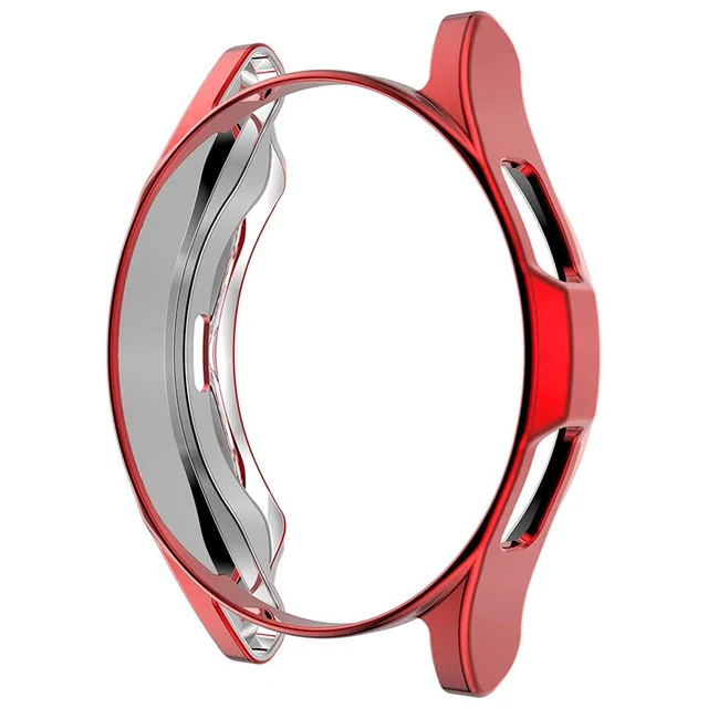 Case for Samsung Galaxy Watch 4 Classic,Silicone Shock-Proof and Protector Cover for Galaxy Watch4 46MM 42MM (2021) Red