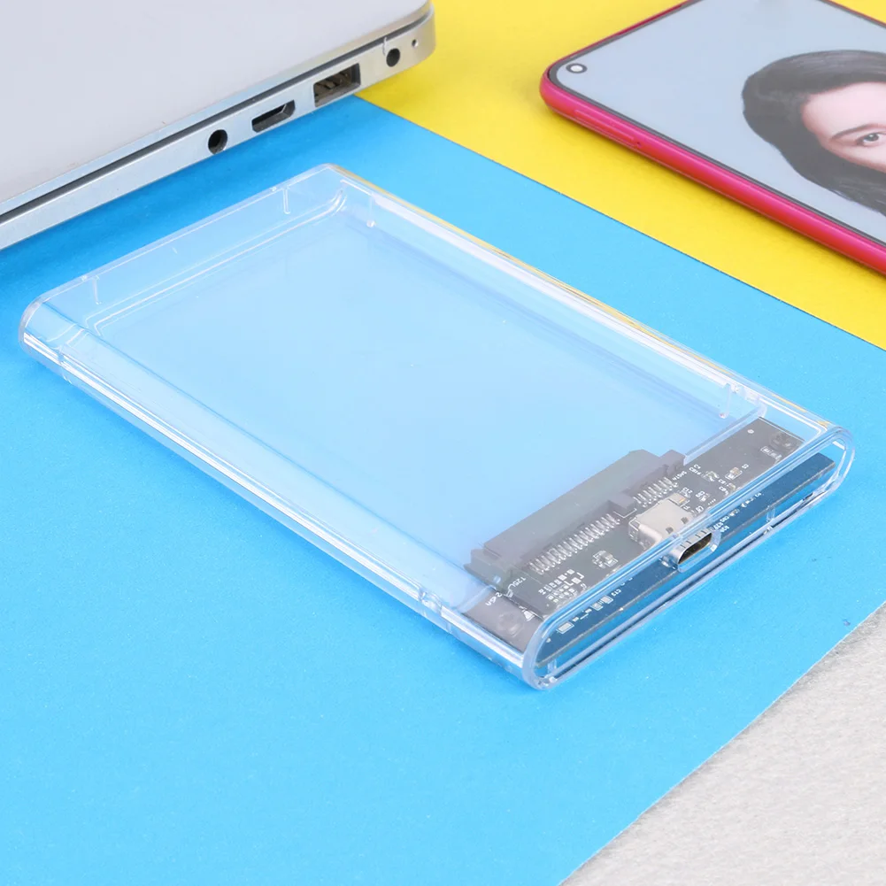 laptop hard disk case usb 3.0 USB 3.1 Type-C Mobile Hard Drive Disk Box Support 8TB Transparent 2.5 inch SATA HDD SSD External Enclosure Case for Laptop PC hard disk enclosure 3.5