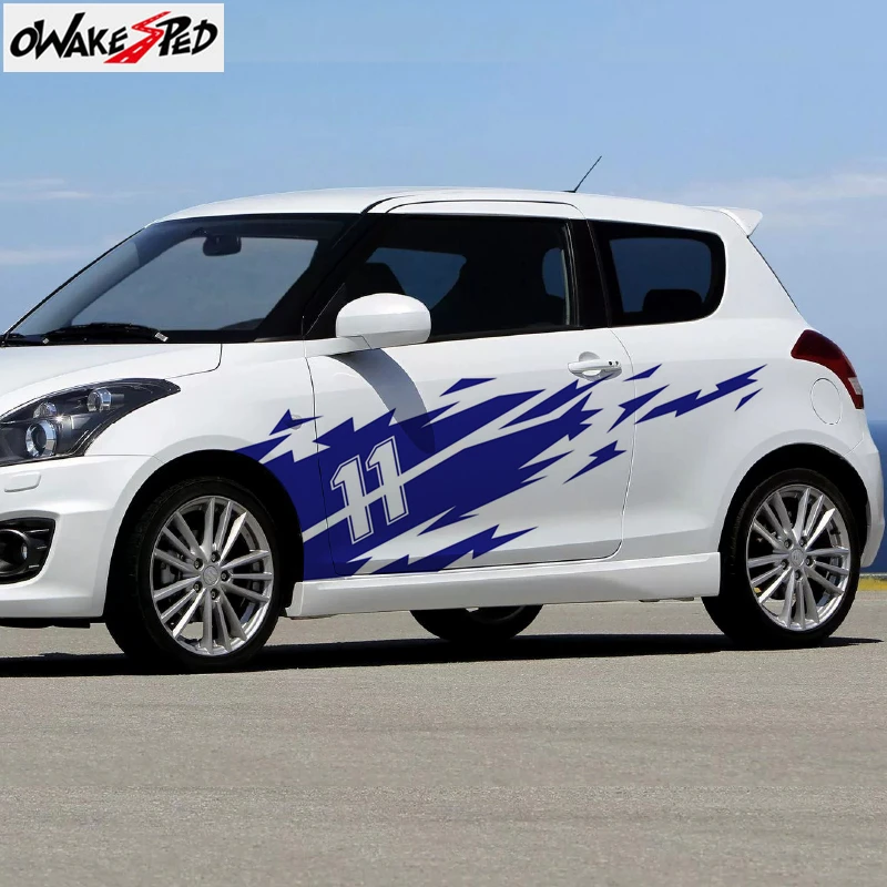 1set Car Styling Body Both Side Decor Stickers For-suzuki Swift Racing  Sport Styling Vinyl Decals Auto Door Strieps Stickers - Car Stickers -  AliExpress