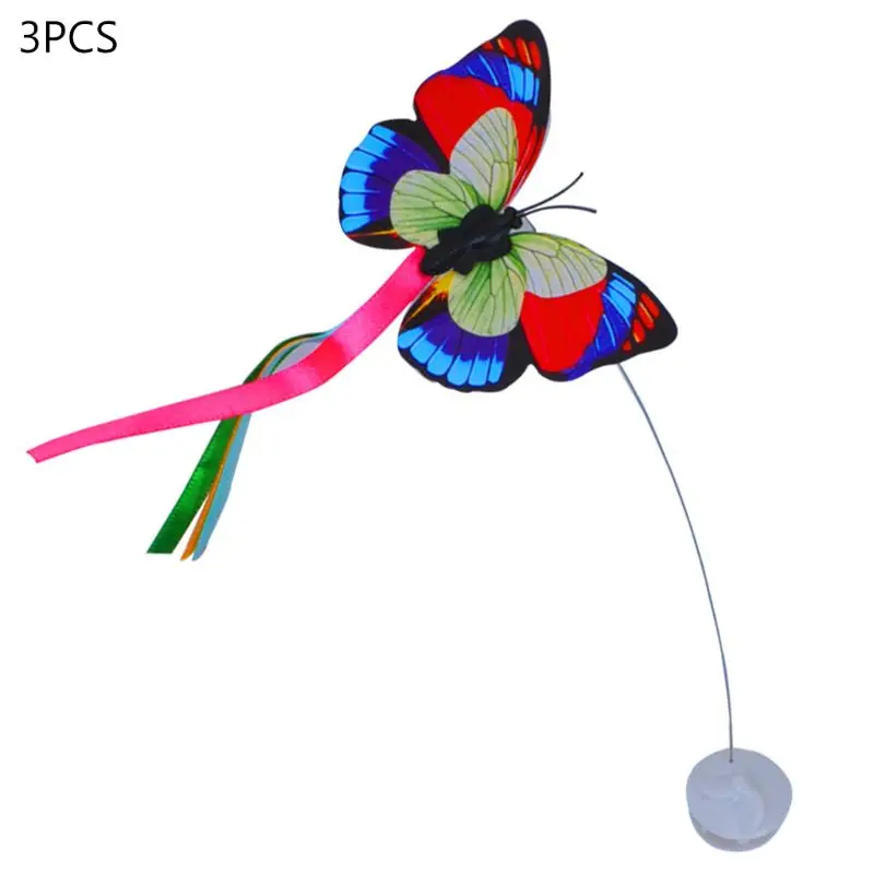 

3Pcs Electric Flutter Rotating Butterfly Refills Cat Teaser Toy Replacement Part 85WC