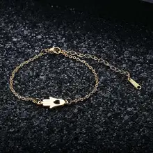 AAAAA, качественная Нержавеющая сталь Хамса браслет с подвесками на руку для Для женщин женский потрясающий браслет полированная Подвески Браслеты