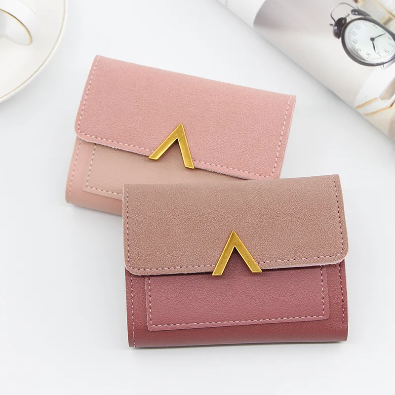 

2019 New Style Korean-style Simple Women's Wallet Short Large-Volume Girl'S Wallet Students Small Card Holder Purse