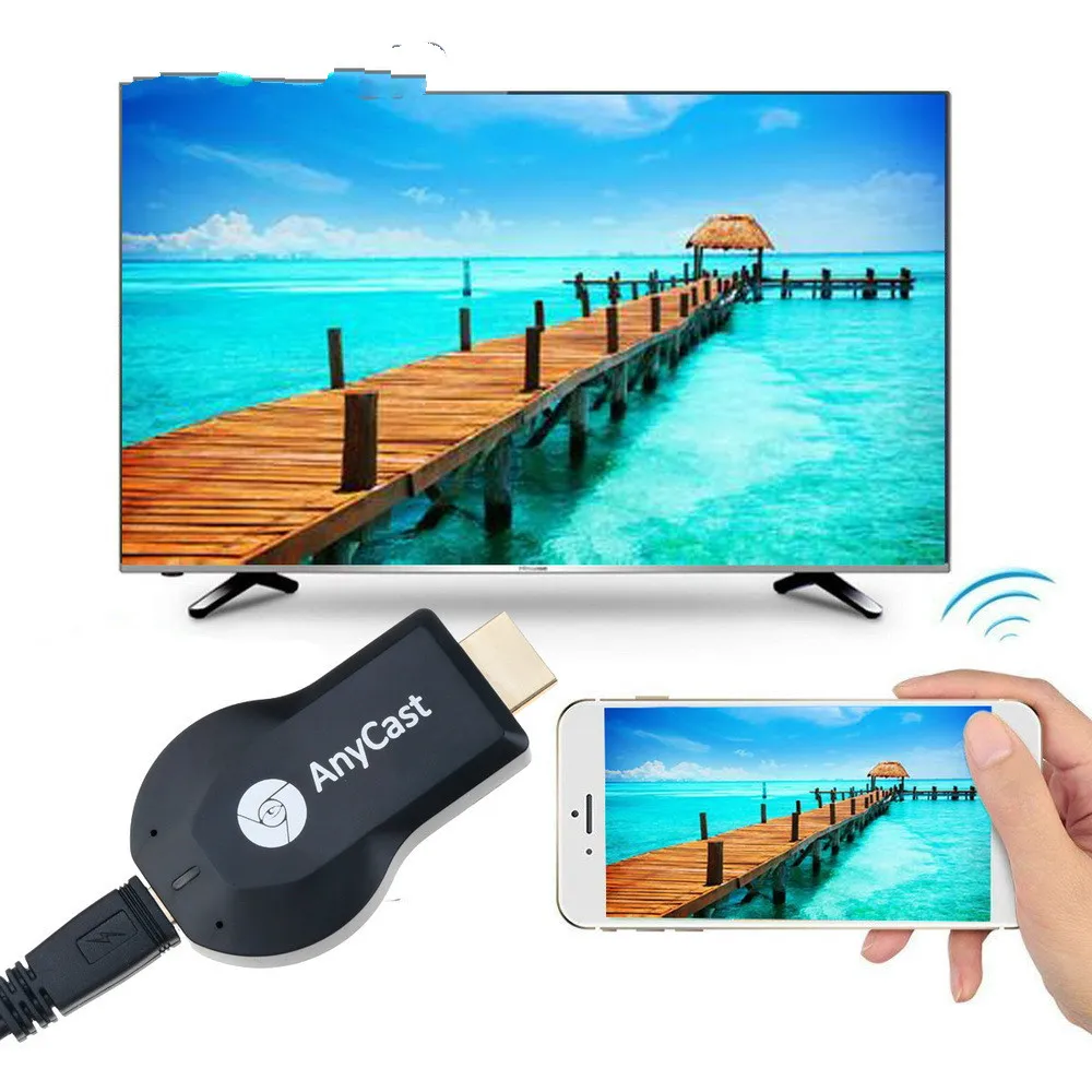 Беспроводной HDMI ТВ-карта AnyCast M2 WiFi Дисплей приемник для ТВ-тюнера Miracast для телефона Android PC