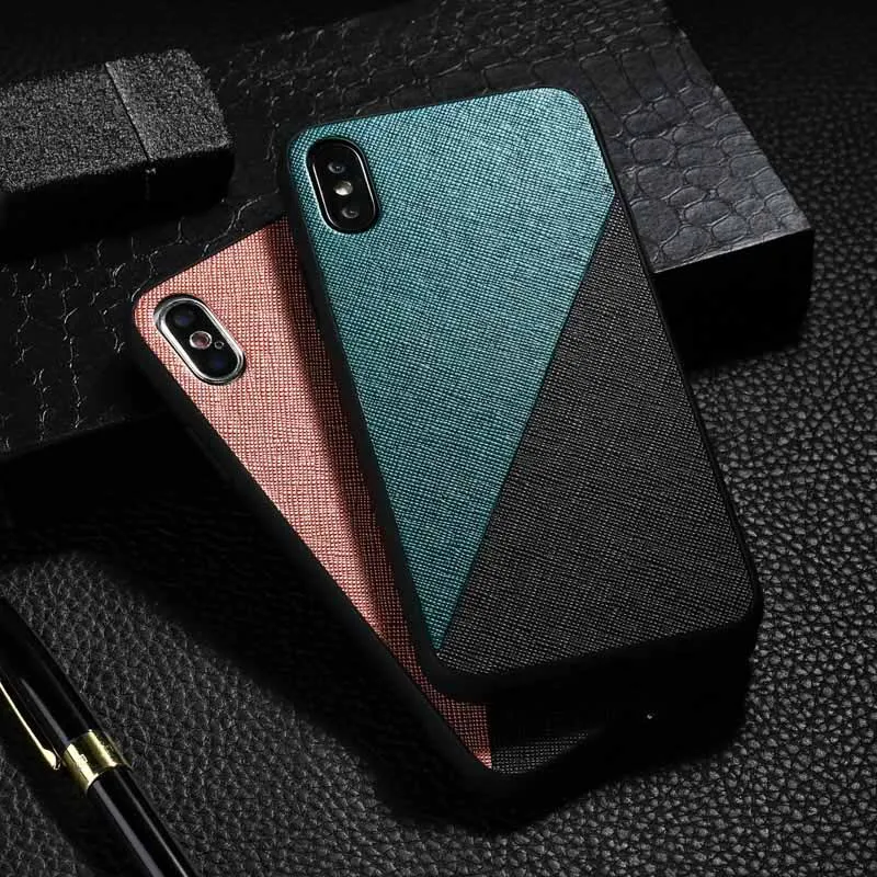 Luxury Mixed colors leather Phone Cases For iphone 7 8 6 6s Plus Ultra Thin Soft Silicone Cover X Xs Max XR cover |