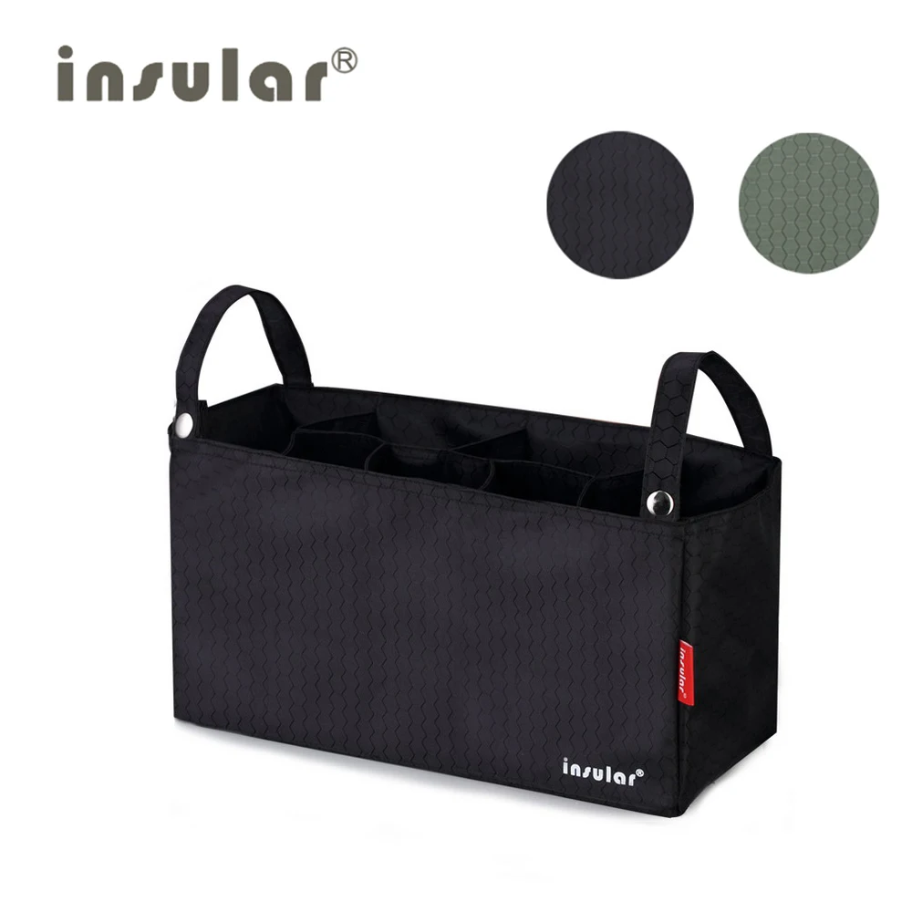 insular Baby Stroller Bag Organizer soild color Bags Mama Carriage Pram Cart Basket Hook Backpack Accessories | Мать и ребенок