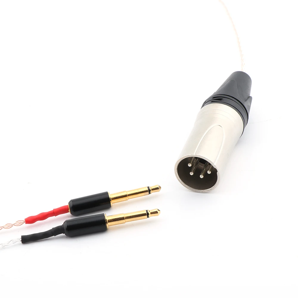 8cores Headphones Cable with 4pins XLR Male Plug For Audio Upgrade Cable For Meze 99 Classics Focal Elear Headphones