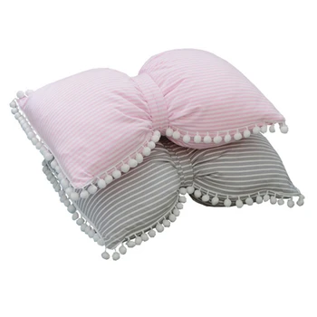

2-Pack High-End Toys Children's Candy Bow Hug Pillow Stripe Neck Pillow Decoration Children's Room Soft Pillow