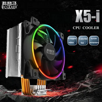 

Pccooler 4 Heat Pipes CPU Cooler RGB 90mm PWM 4Pin PC quiet for Intel LGA 775 1150 1151 1155 1366 AMD TR4 CPU Cooling Fa