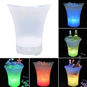 

Container Nightclubs Bar Portable Kitchen Tools Ice Bucket With LED Light For Beers Bluetooth Speaker KTV Color Changing Drinks