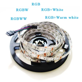 

DC 12V RGBW / RGBWW / RGB / RGB+White / RGB+Warm white 5050 60 LED/m flexible LED Strip Light 5m/lot waterproof / non-waterproof