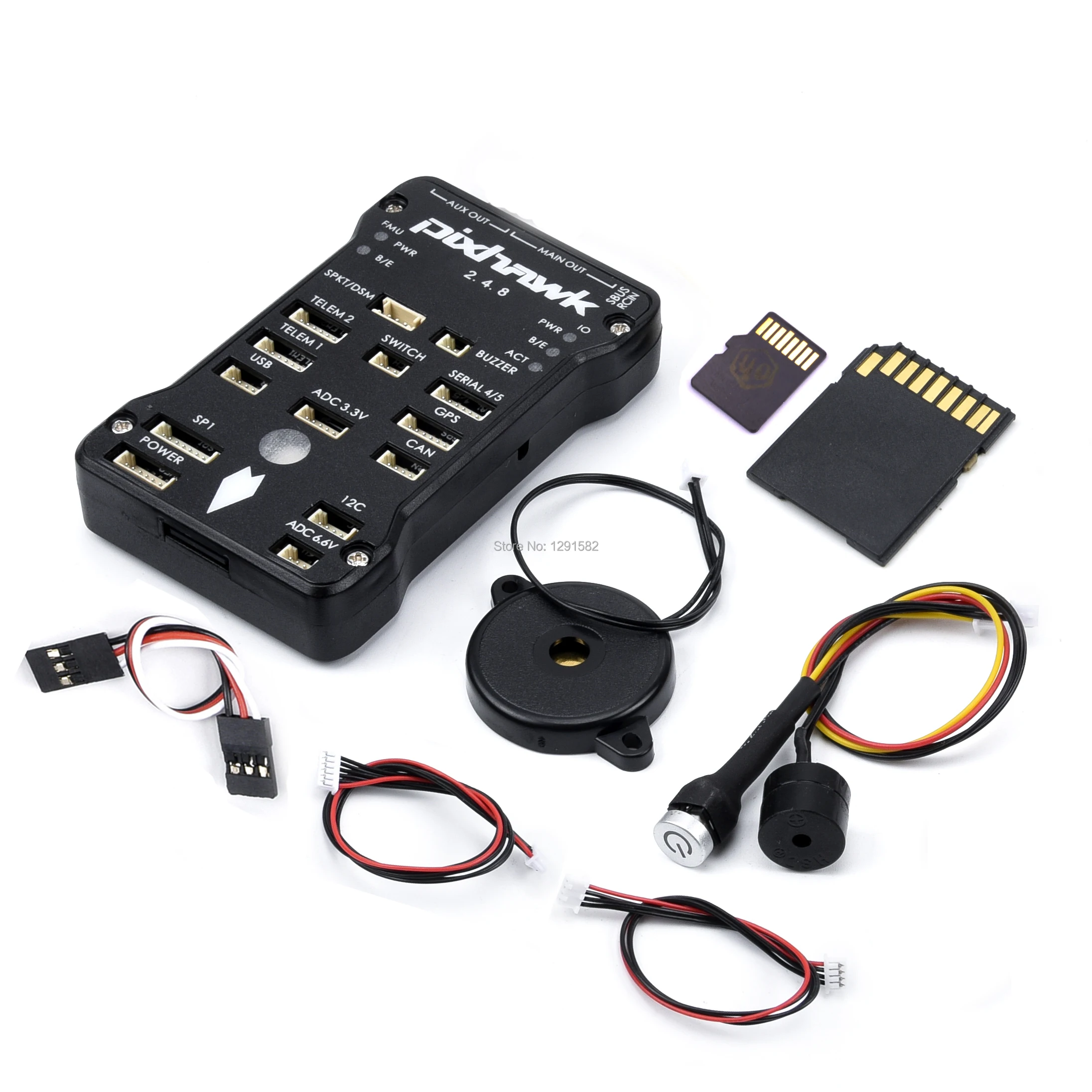 

Pixhawk PX4 PIX 2.4.8 32 Bit Flight Controller Autopilot with 16G SD Safety Switch Buzzer for RC Quadcopter
