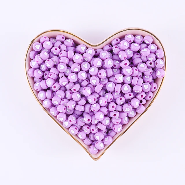 100/200/500pcs Heart Beads For Jewelry Making Acrylic Mixed Beads With Letters For Bracelet Handmade Diy Bracelet Necklace 2021 4x7mm 80