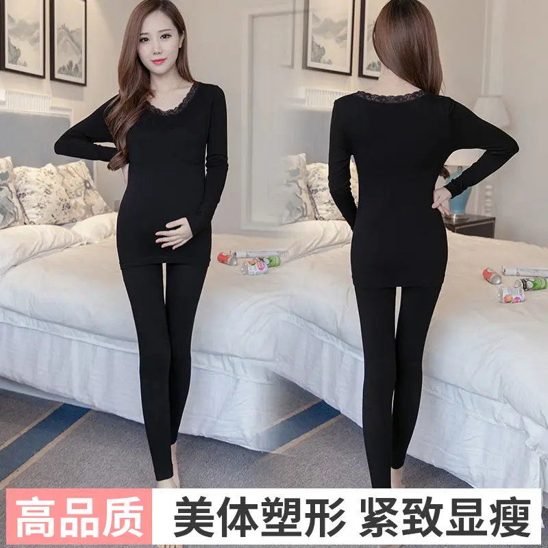 Pregnant Women Pants Suit Fashion Maternity Clothes Winter Pregnancy Pajamas Set Cozy Underwear Spring Autumn Clothing