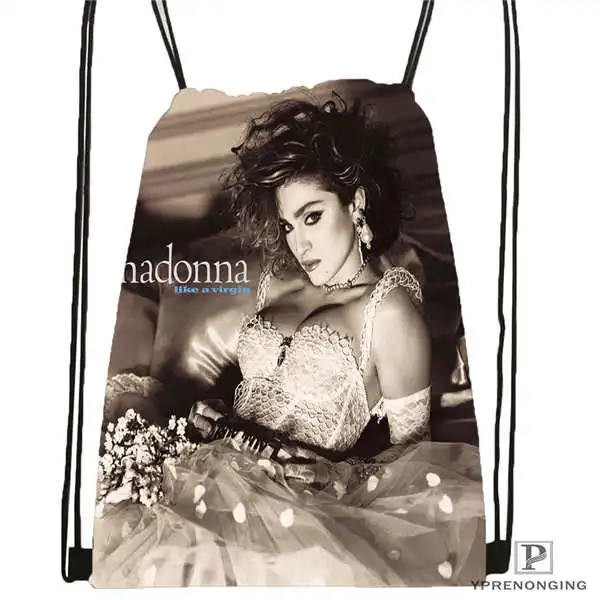 Изготовленная на заказ Мадонна-походная сумка на шнурке милый рюкзак для детей(черная спинка) 31x40 см#180611-03-106