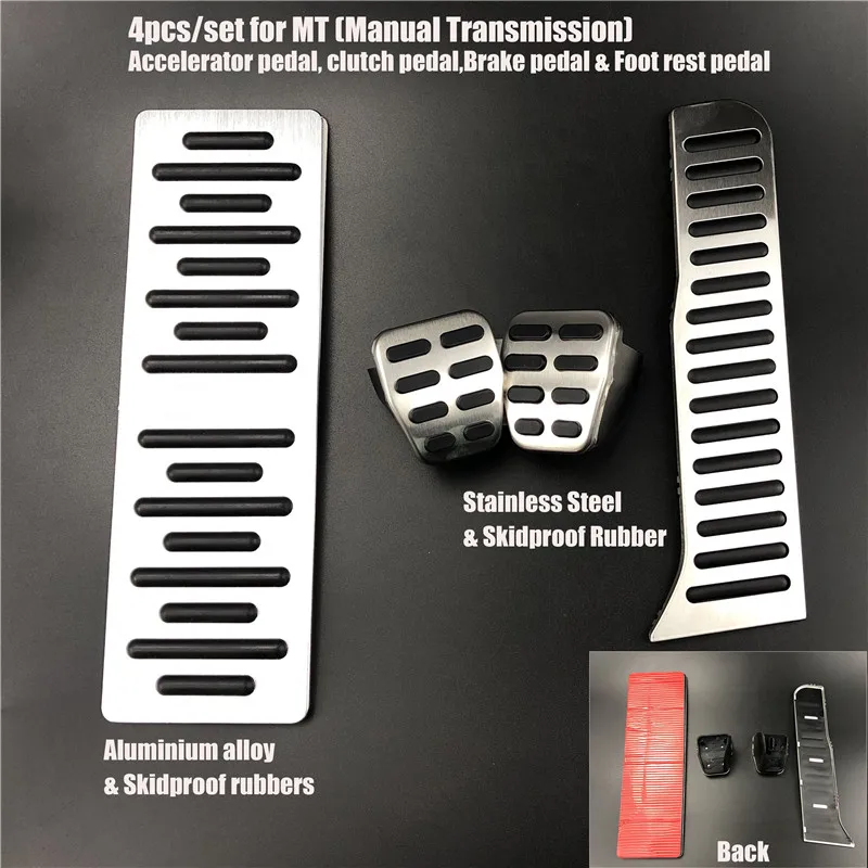 Aluminium Auto Fußstütze Pedal Kraftstoff Gas Bremspedale Pad