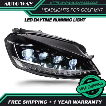 

Car Styling Case For VW Golf7 MK MK7.5 headlights ALL led 2013-2017 Led head lamp ALL LED VW Golf 7 Headlight Daytime Running