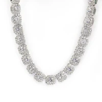 UWIN-Colliers de la présidence en argent pour femmes, Zircon cubique floral en grappe, Colliers de la présidence AAA Iced Out Bling CZ, Document de mode, Bijoux pour cadeau, 9mm 5
